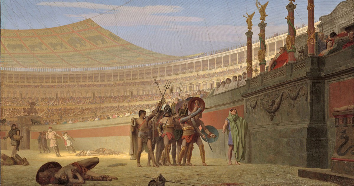 Rake the bloodied sand after an event, and the colosseum is ready