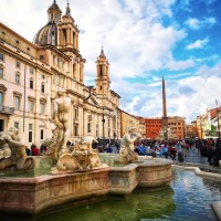 Wander through beautiful Piazza Navona, and learn about the epoch-making rivalry of Bernini and Borromini