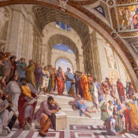 Admire the work of Raphael in the School of Athens